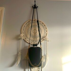 Like Brand New Marc Jacobs The Vanity Leather Crossbody Bag. Black & Gold.